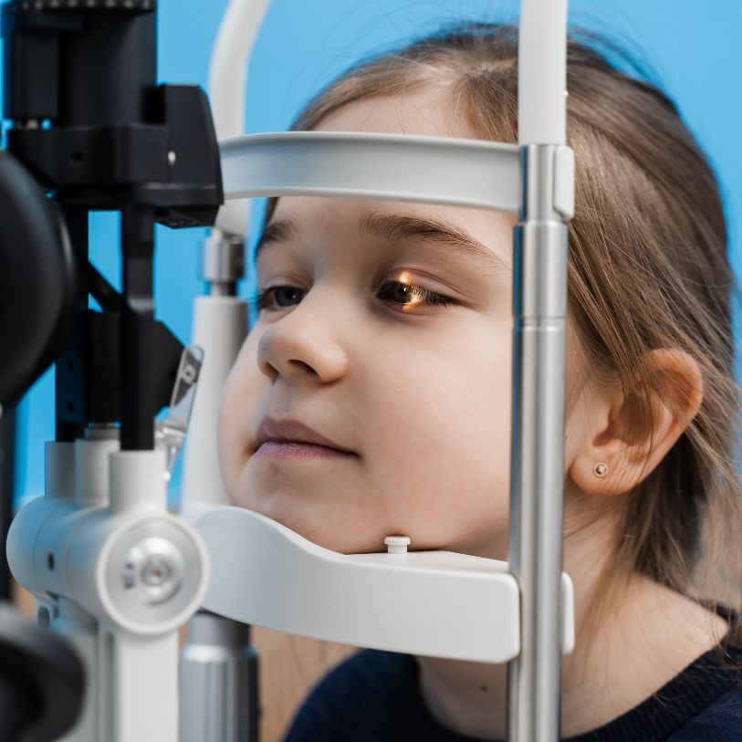 Pediatric patient receiving myopia management treatment in Albuquerque New Mexico